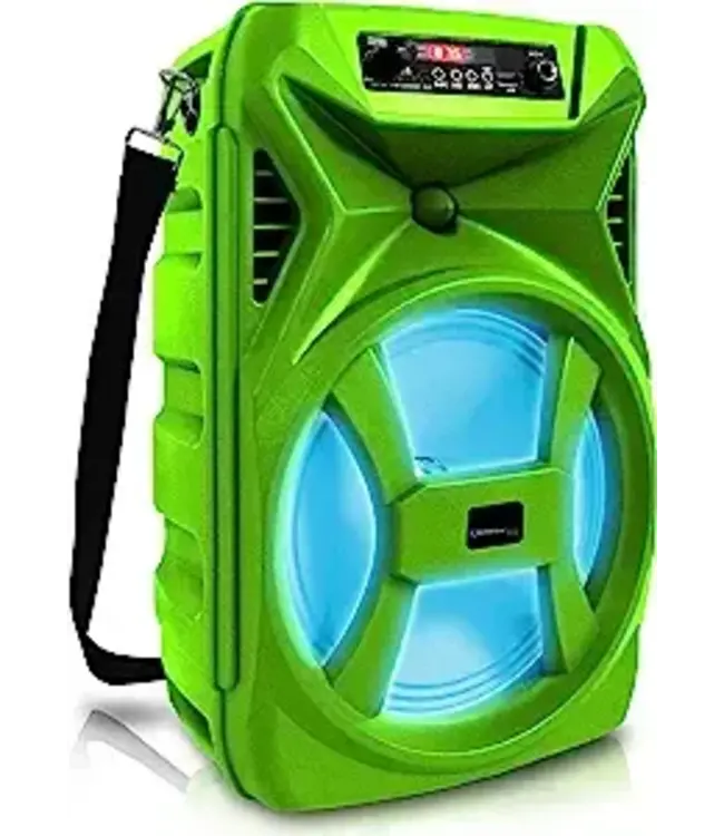 TECHNICAL PRO TECHNICAL PRO RECHARGEABLE BATTERY POWERED 8" BT SPEAKER IN GREEN