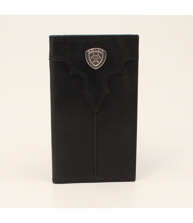 Ariat ARIAT MENS RODEO WALLET CENTER BUMP SHIELD BLACK