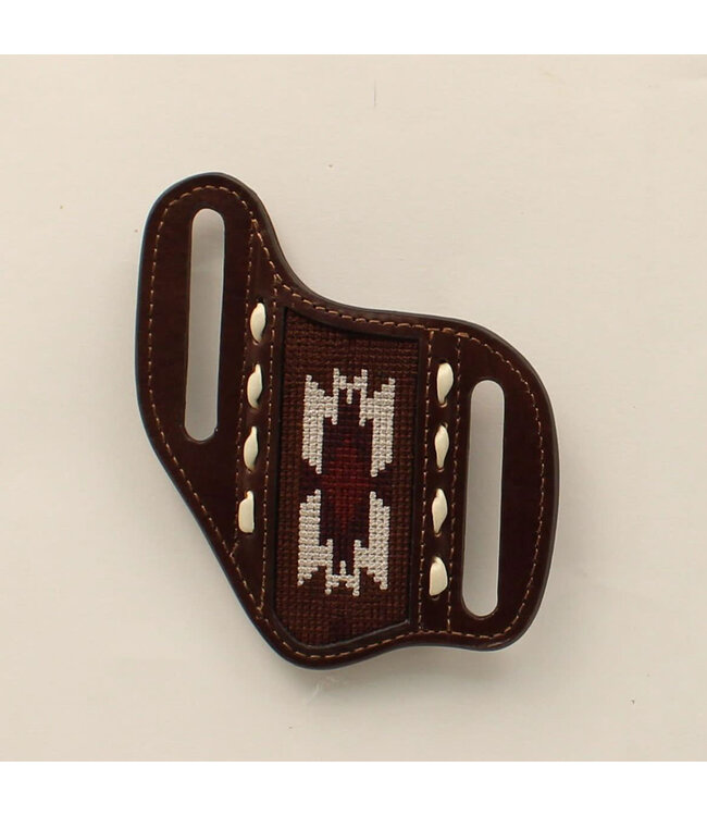 NOCONA KNIFE SHEATH SOUTHWEST BUCK LACING BROWN