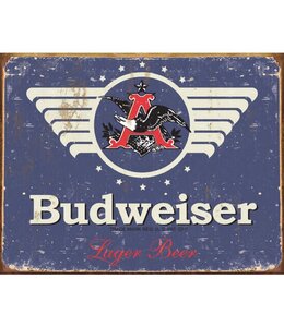 TIN SIGNS BUDWEISER 1936 WEATHERED