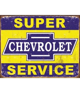 TIN SIGNS SUPER CHEVY SERVICE