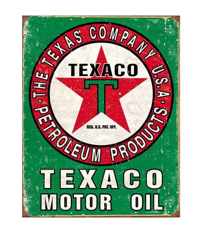 TIN SIGNS TEXACO MOTOR OIL