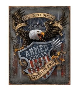 TIN SIGNS ARMED FORCES SINCE 1775