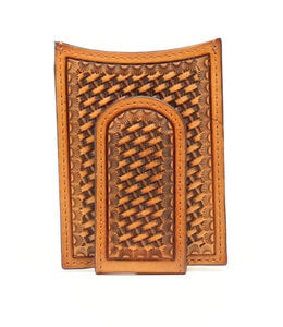 NOCONA BASKETWEAVE MONEY CLIP