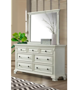 Elements Calloway Dresser/Mirror Antique White