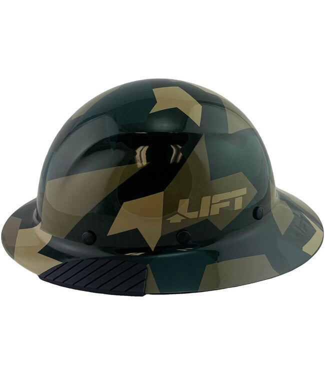 DAX ACTUAL Carbon Fiber Full Brim Hard Hat Jungle Camo- HDC-20CJ