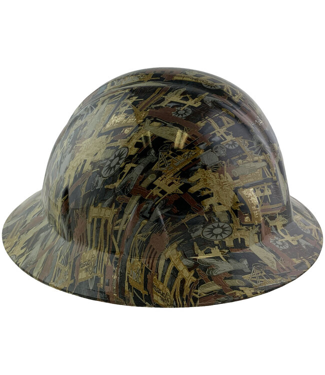 Tasco Oilfield Camo White Hydro  Dipped HardHat hdhh-722-FB