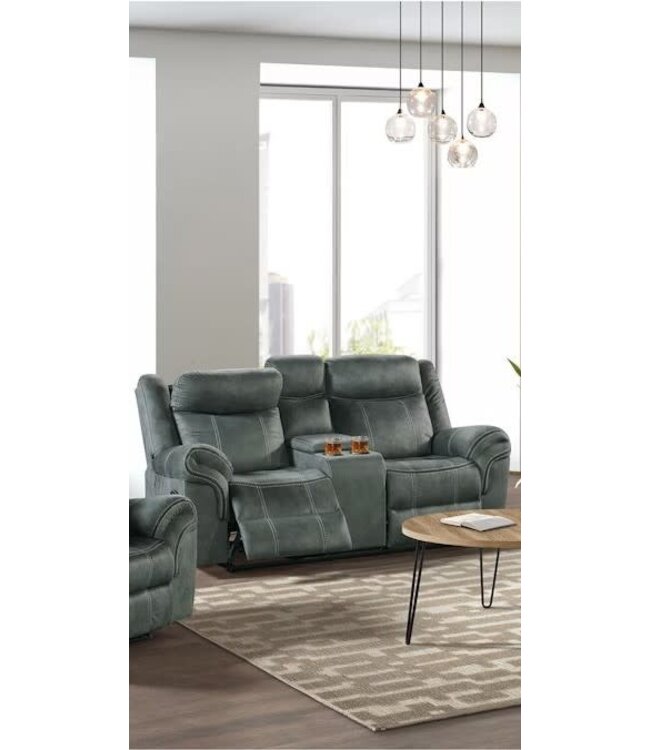 Elements Sorrento Motion Loveseat with console charcoal (59928-028-1X)