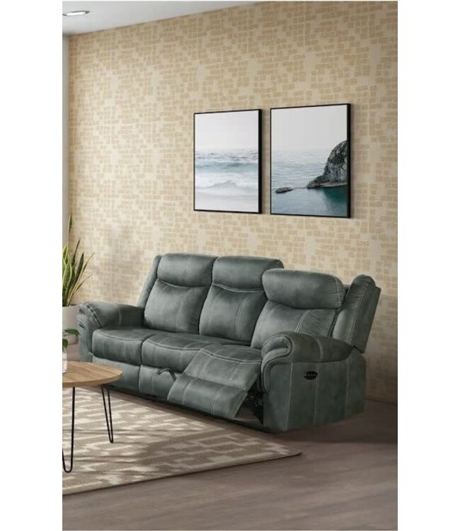 Elements Sorrento Charcoal Motion Sofa w/ Dropdown in Charcoal (599287-038-1X)