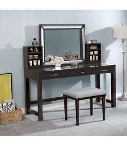 FOA (Furniture of America) Stephanie BLACK Vanity (FOA-DK5685DG-1,FOA-DK5685DG-2)