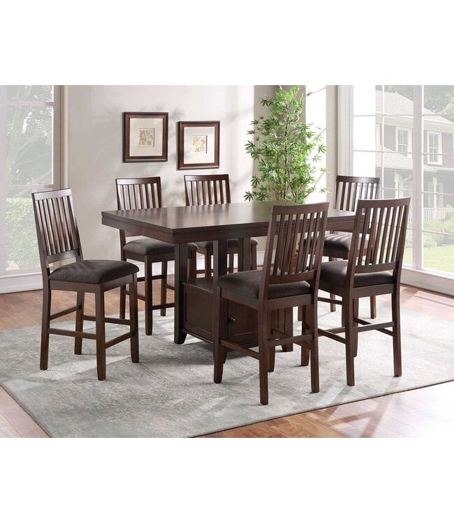 STEVE SILVER Yorktown 7-Piece Counter Storage Dining Set (YT500PT,YT500CC)