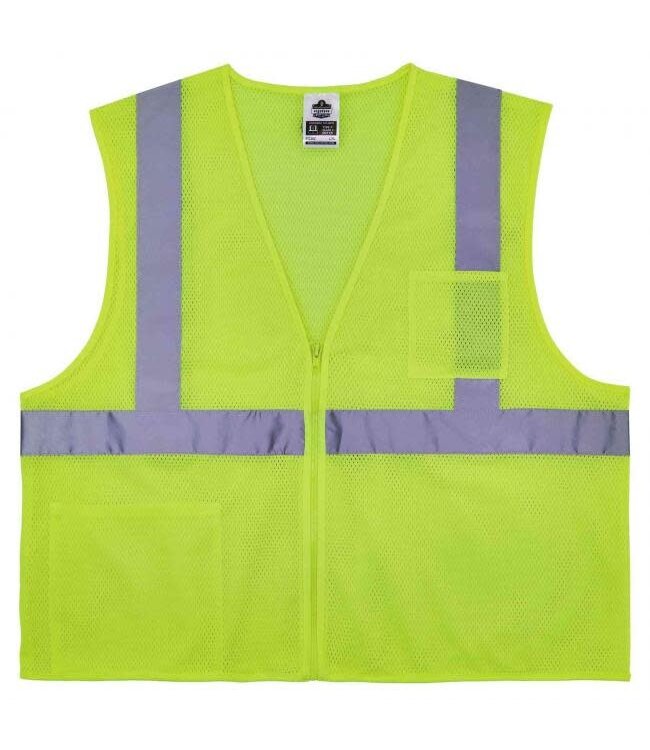 Ergodyne ERGODYNE GloWear 8256Z Self-Extinguishing Hi-Vis Safety Vest - Type R, Class 2, Zipper