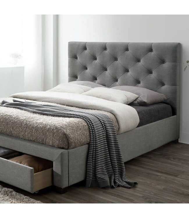 FOA (Furniture of America) Sybella twin bed in gray (CM7218GY-T-1,2,3)