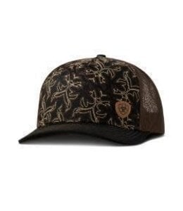 Ariat Ariat Ladies Cap R112 SnapBack Stitched Panels Black Brown A3000897107