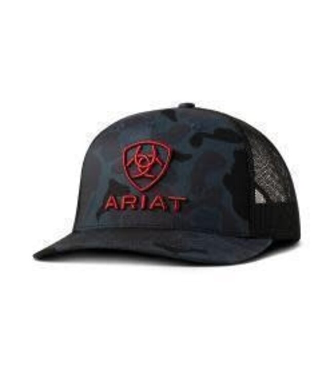 Ariat Ariat Mens Cap R112 SnapBack Camo 3D Embroidered Logo Navy A300090103