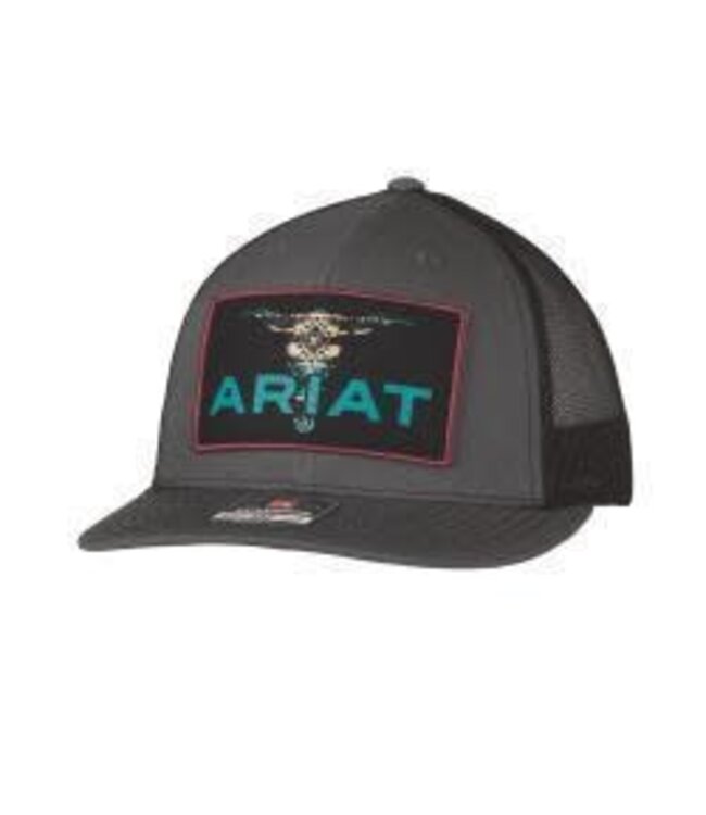 Ariat ARIAT MENS CAP BULL SKULL PATCH CHARCOAL A300085907