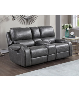 STEVE SILVER KEILY CHARCOAL MANUEL MOTION LOVESEAT KE800CLG