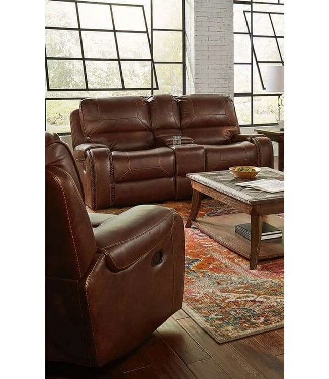 CORINTHIAN Avalanche Tobacco Loveseat Motion (69506-40G)