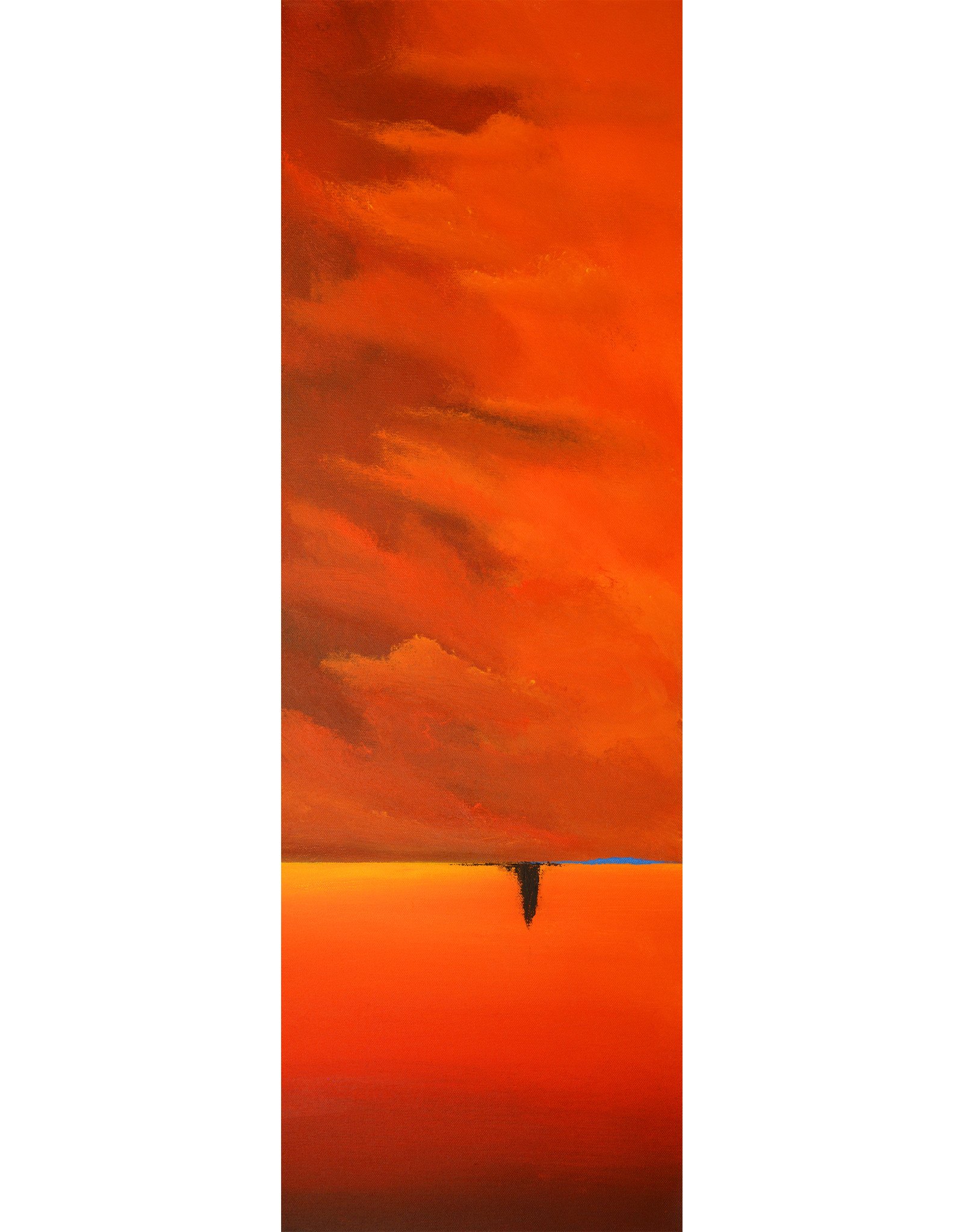 Ed Wyatt Red Sky Over Taos - Acrylic on Canvas - Ed Wyatt