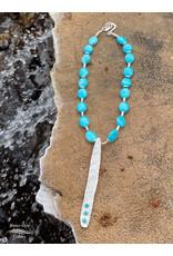 Annette Colby - Jeweler Sleeping Beauty Turquoise w/Reticulated Silver Necklace - Annette Colby