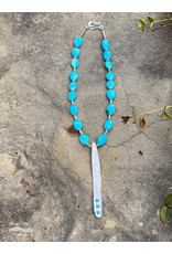 Annette Colby - Jeweler Sleeping Beauty Turquoise w/Reticulated Silver Necklace - Annette Colby