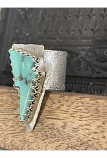 Annette Colby - Jeweler Baja Turquoise Lightning Bolt Ring Size 7 by Annette Colby