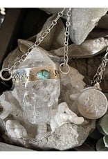 Annette Colby - Jeweler Quartz Crystal Skull Necklace Turquoise  Fire Bezel by Annette Colby
