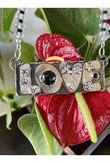 Annette Colby - Jeweler Sterling Love Onyx Quartz Crystal Necklace by Annette Colby