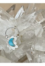 Annette Colby - Jeweler Kingman Turquoise Moon Cloud Star Necklace - Annette Colby