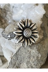 Annette Colby - Jeweler Sterling Hand Cast Sunflower on Twig Ring  Size6.5 by Annette Colby