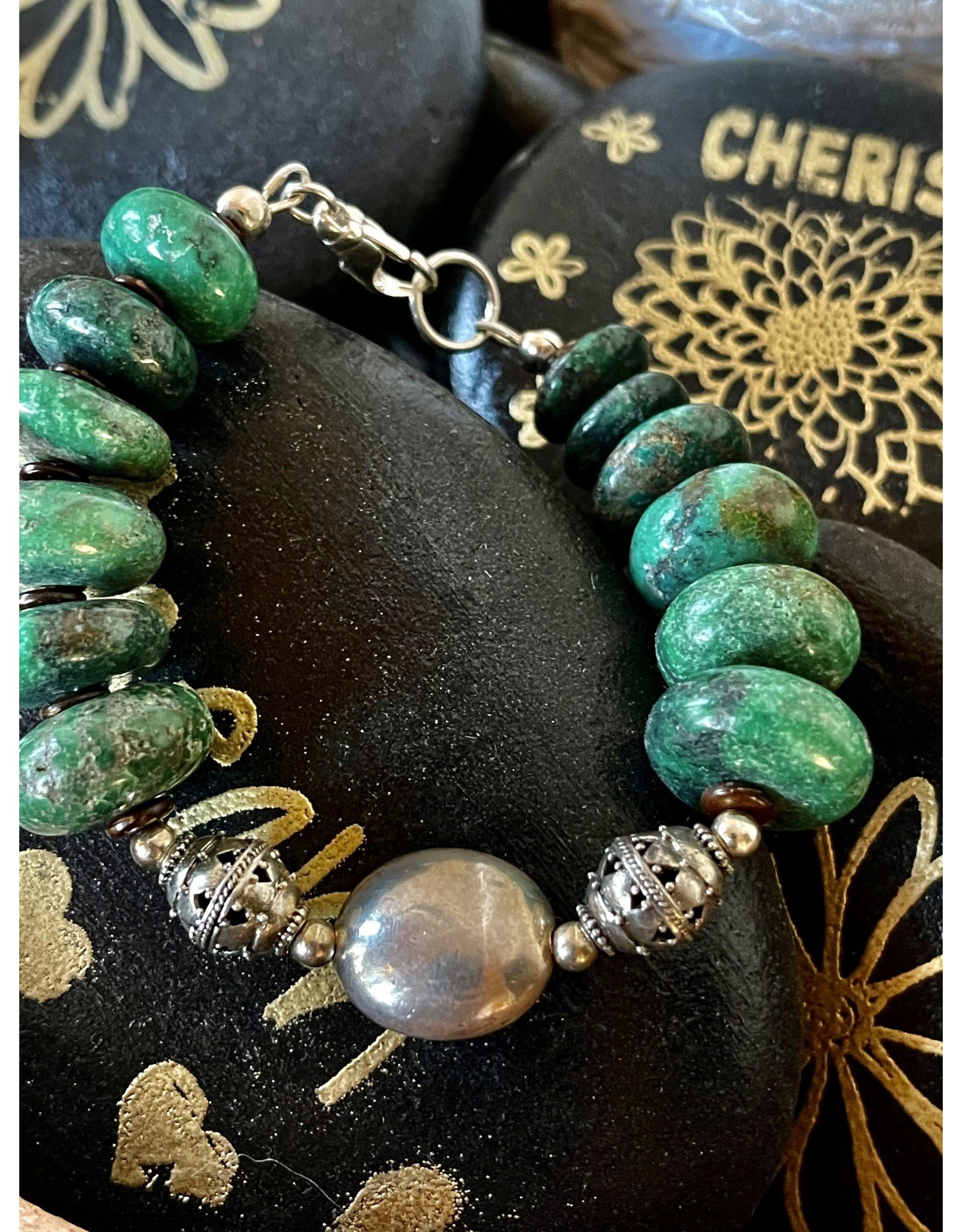 Large sales turquoise bracelet