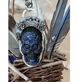 Annette Colby - Jeweler Labradorite Skull Necklace  - AC