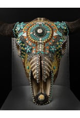 Kelly Nygard The Plumber - Decorated Buffalo Skull - Kelly Nygard