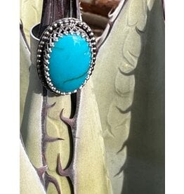 Annette Colby - Jeweler Royston Oval Turquoise Ring Hope  Size 8- AC