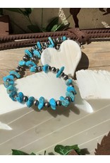 Annette Colby - Jeweler Sleeping Beauty Turquoise Sterling Navaho Beads Necklace - AC*