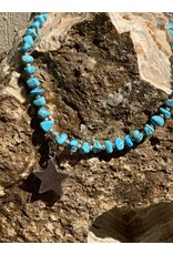 Annette Colby - Jeweler Sleeping Beauty Turquoise Star Necklace - AC