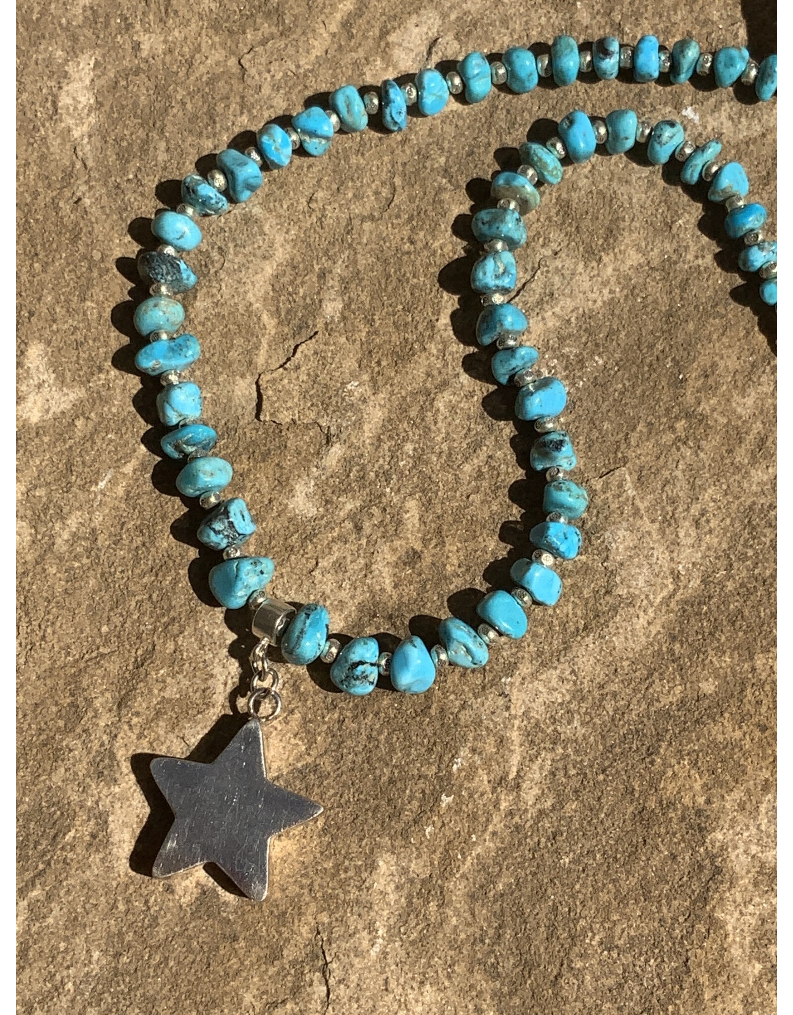 Annette Colby - Jeweler Sleeping Beauty Turquoise Star Necklace - AC