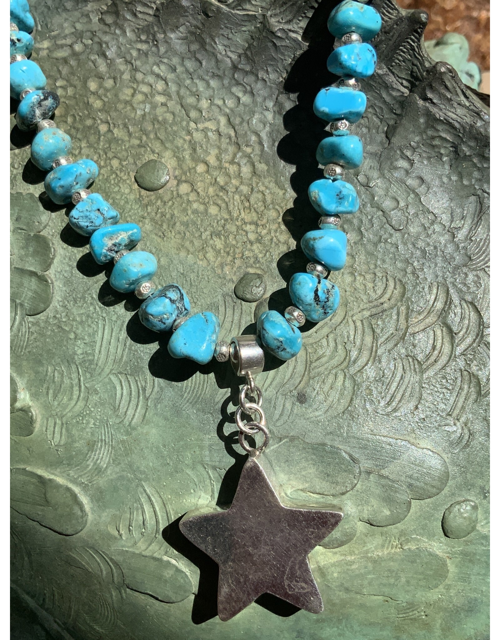Annette Colby - Jeweler Sleeping Beauty Turquoise Star Necklace - AC