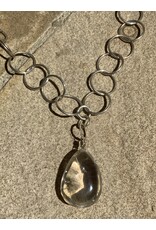 Annette Colby - Jeweler Rutilated Quartz Pendant w/ Sterling Silver Ring Necklace - AC