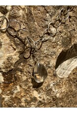 Annette Colby - Jeweler Rutilated Quartz Pendant w/ Sterling Silver Ring Necklace - AC