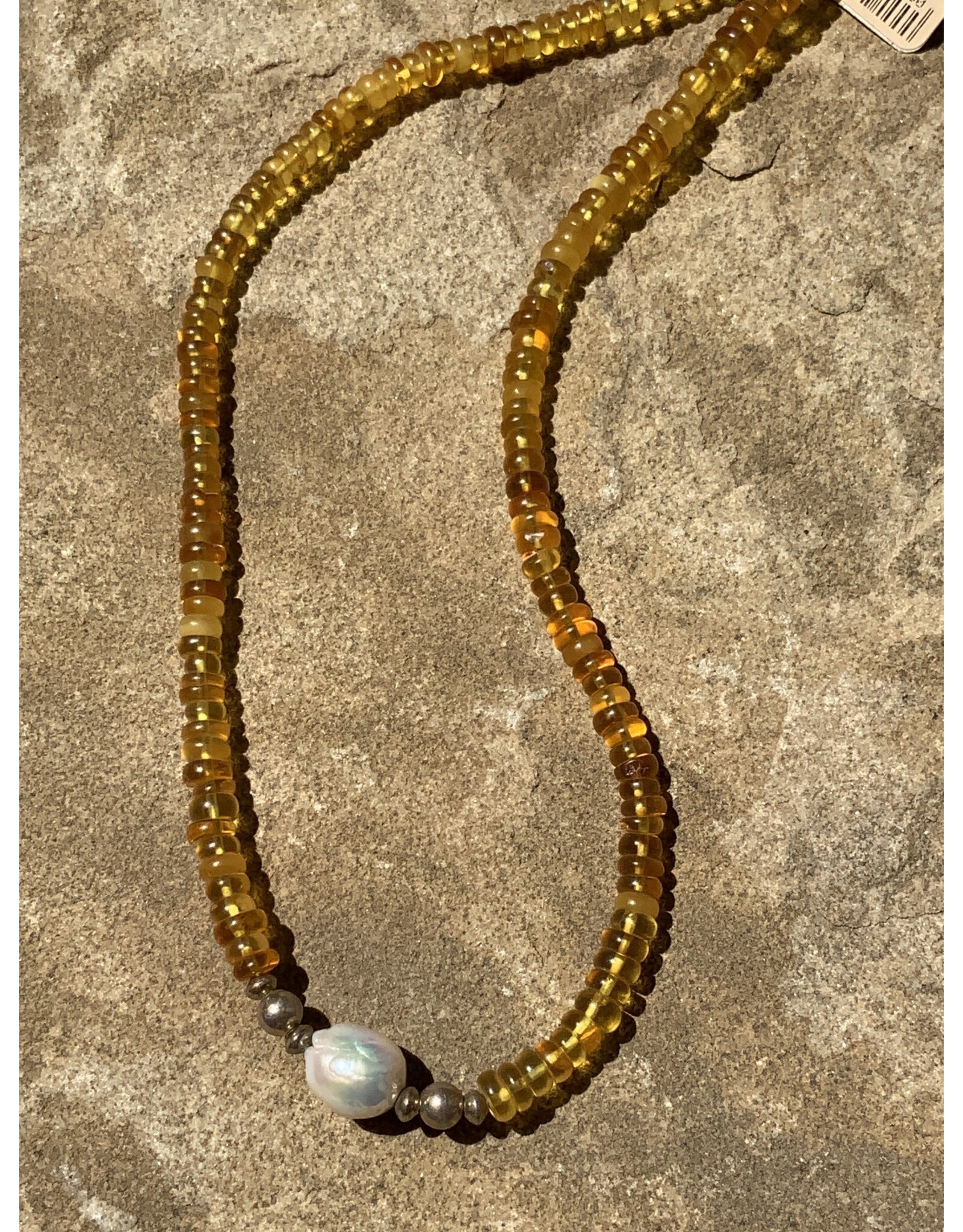 Baltic Amber and Pearl Necklace - AC