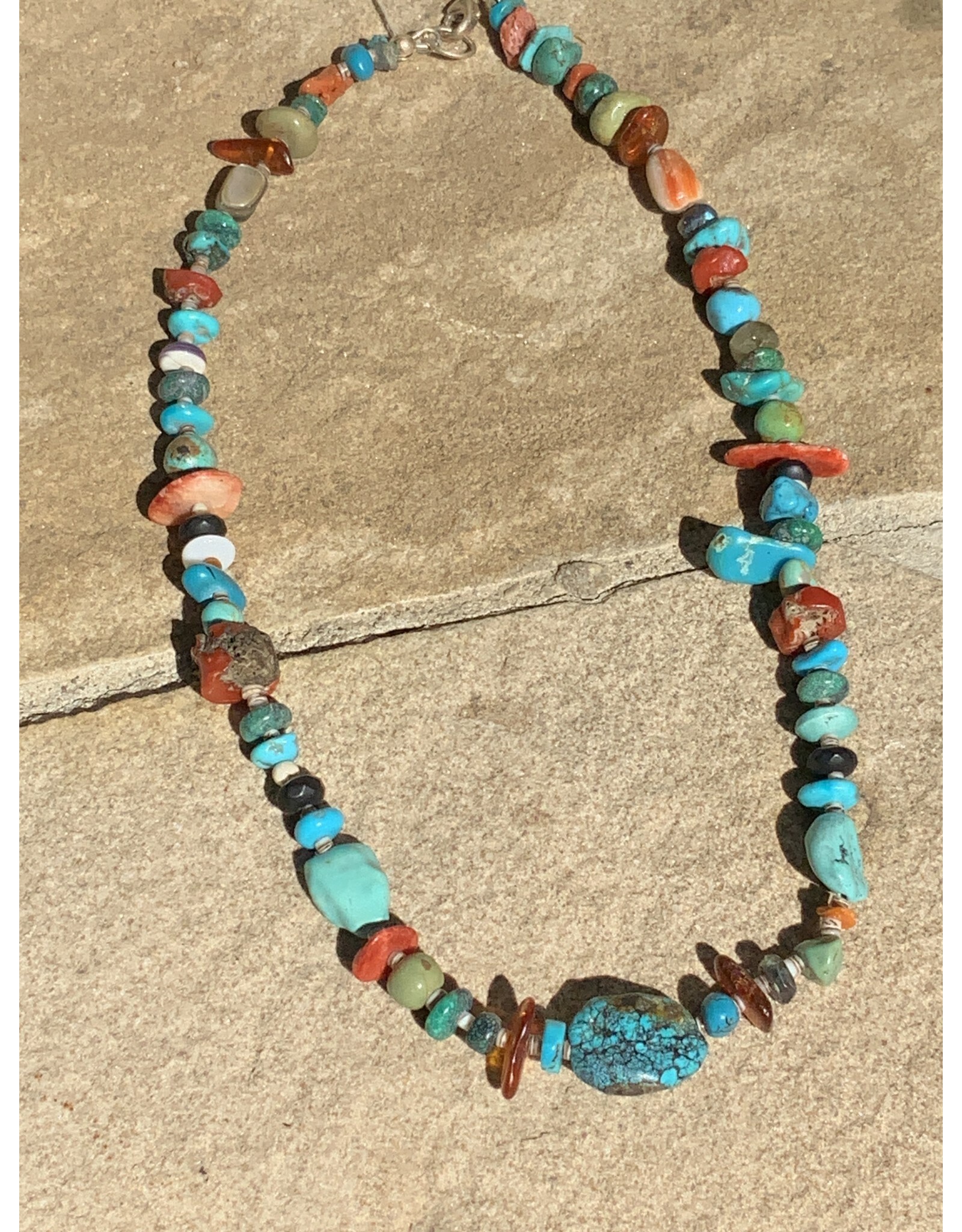 Annette Colby - Jeweler Multi Bead Turquoise 19inch Necklace - AC