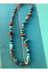 Annette Colby - Jeweler Multi Bead Turquoise 19inch Necklace - AC