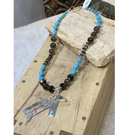 Annette Colby - Jeweler Bird in Window Turquoise Necklace - AC
