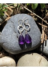 Annette Colby - Jeweler Amethyst Gemstone Earrings - AC