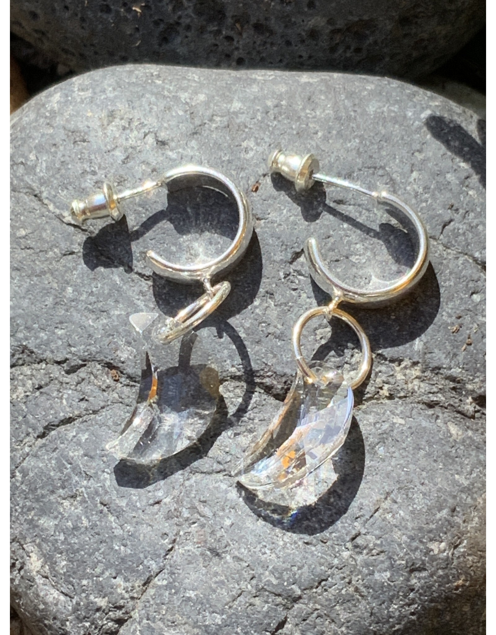 Annette Colby - Jeweler Earrings SS Post Swarovski Moon - AC