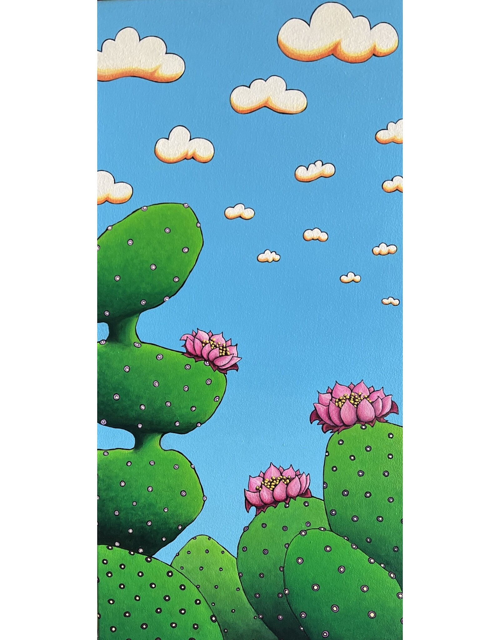 Lars Andrews "Untitled Cacti",  30 x 15 inches,  acrylic on canvas, unframed.  -LA