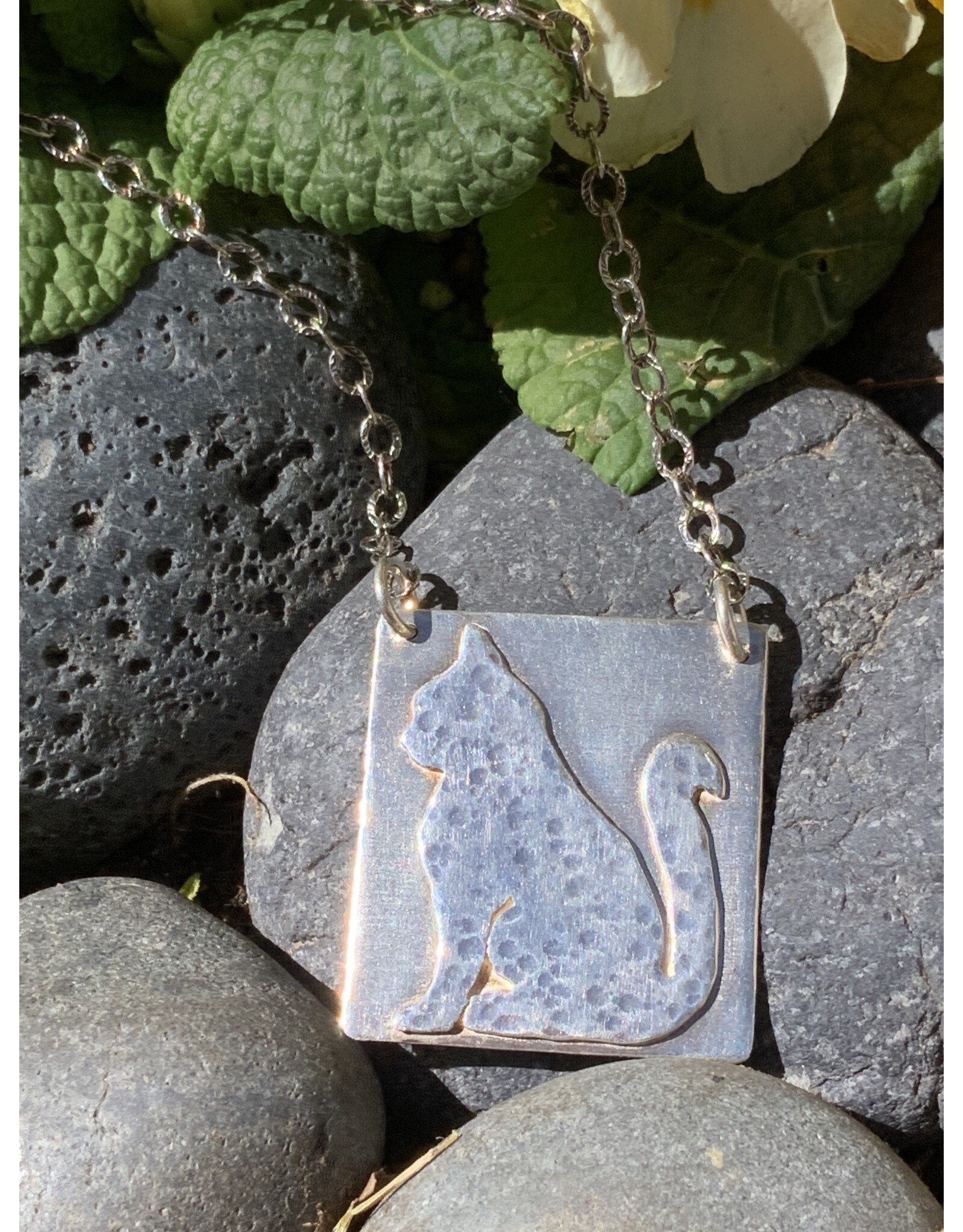 Sterling Cat Necklace - Annette Colby