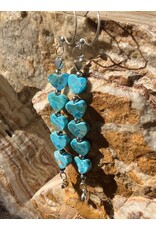 Annette Colby - Jeweler Earring Kingman Turquoise 4 Hearts SS - AC