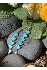 Annette Colby - Jeweler Earring Kingman Turquoise 4 Hearts SS - AC
